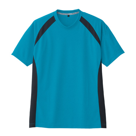 スポーティシルエット半袖Tシャツ【AS627-COC】 16.ターコイズ(チャコール)