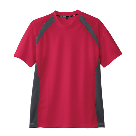 スポーティシルエット半袖Tシャツ【AS627-COC】 20.レッド(チャコール)