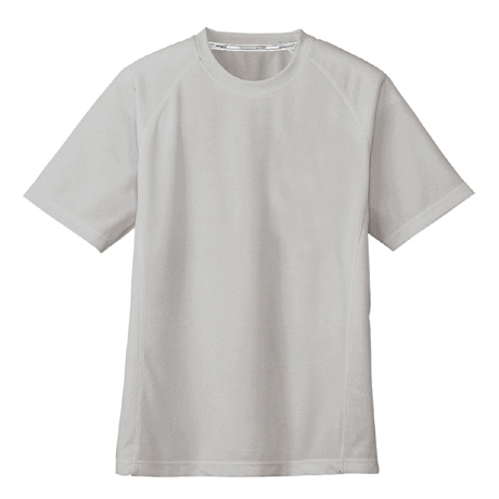 ドライメッシュ半袖Tシャツ（ポケット無）【AS647-COC】 3.シルバー