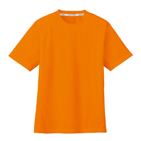 ドライメッシュ半袖Tシャツ（ポケット無）【AS647-COC】 12.オレンジ