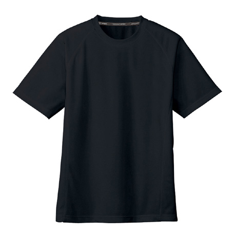 ドライメッシュ半袖Tシャツ（ポケット無）【AS647-COC】 13.ブラック