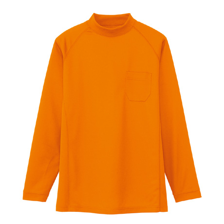長袖ローネック（ポケット有）【AS658-COC】 12.オレンジ