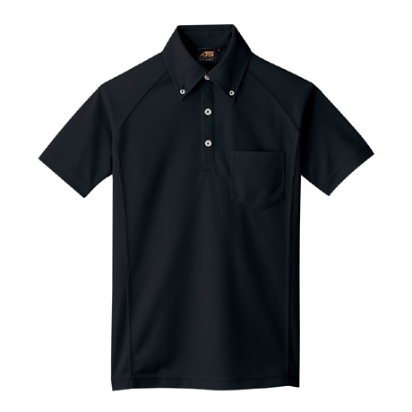 ボタンダウンポロシャツ【AS677-COC】 13.ブラック