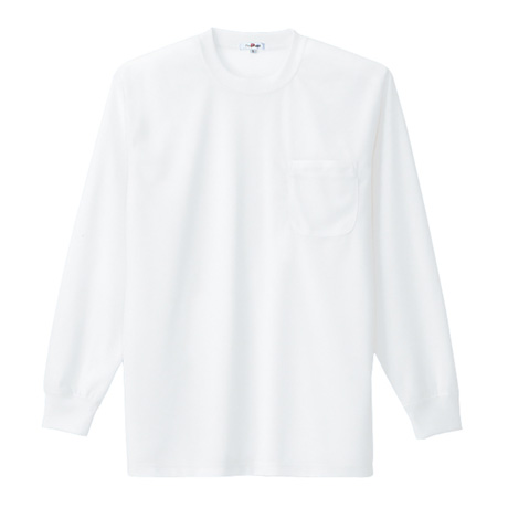 吸汗速乾長袖Tシャツ_ポロシャツ・Tシャツ_【AZ10575-ait】 001.ホワイト
