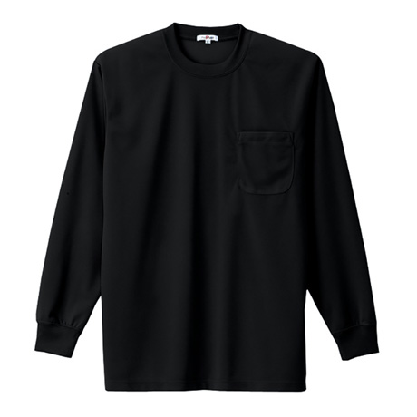 吸汗速乾長袖Tシャツ_ポロシャツ・Tシャツ_【AZ10575-ait】 010.ブラック