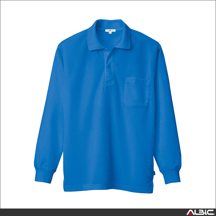 吸汗速乾長袖ポロシャツ_ポロシャツ・Tシャツ_【AZ10578-ait】 商品写真