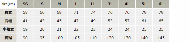 吸汗速乾半袖ポロシャツ_ポロシャツ・Tシャツ_【AZ10579-ait】 サイズ表