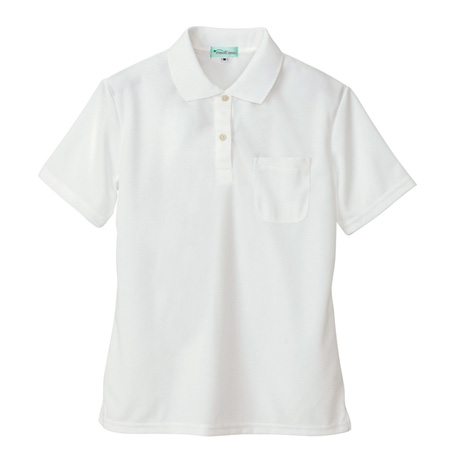 吸汗速乾レディース半袖ポロシャツ_ポロシャツ・Tシャツ_【AZ10589-ait】 101.ホワイト