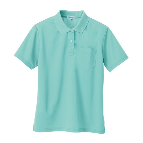 吸汗速乾レディース半袖ポロシャツ_ポロシャツ・Tシャツ_【AZ10589-ait】 135.ミント