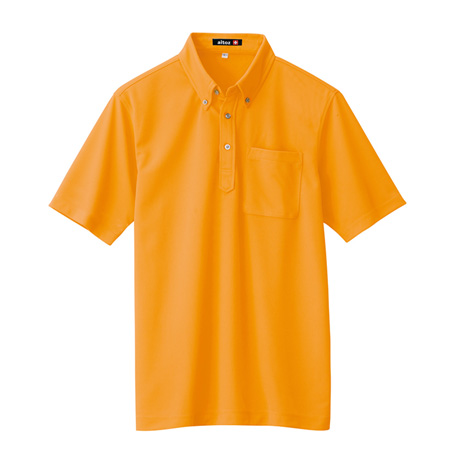 吸汗速乾半袖ボタンダウンポロシャツ_ポロシャツ・Tシャツ_【AZ10599-ait】 063.オレンジ
