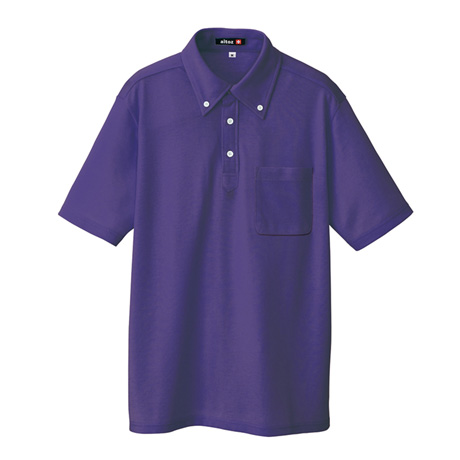 吸汗速乾半袖ボタンダウンポロシャツ_ポロシャツ・Tシャツ_【AZ10599-ait】 069.パープル