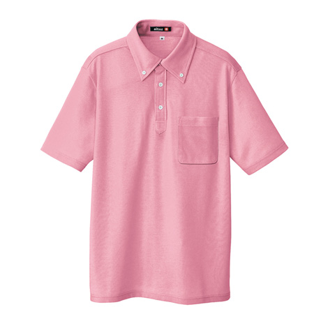 吸汗速乾半袖ボタンダウンポロシャツ_ポロシャツ・Tシャツ_【AZ10599-ait】 160.ピンク