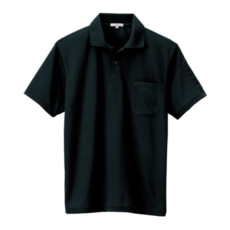 吸汗速乾ペン差し付半袖ポロシャツ_ポロシャツ・Tシャツ_【AZ10601-ait】 010.ブラック