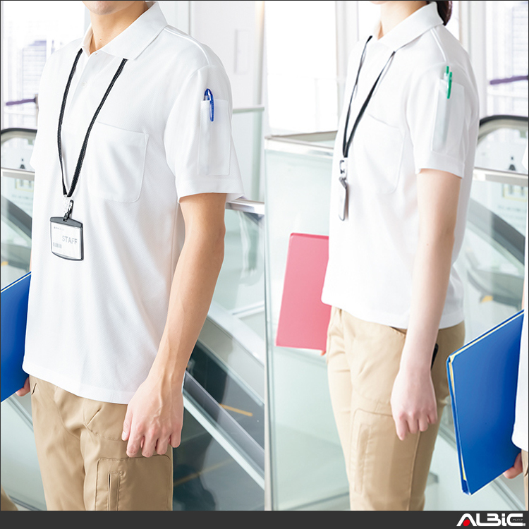 吸汗速乾ペン差し付半袖ポロシャツ_ポロシャツ・Tシャツ_【AZ10601-ait】 商品写真