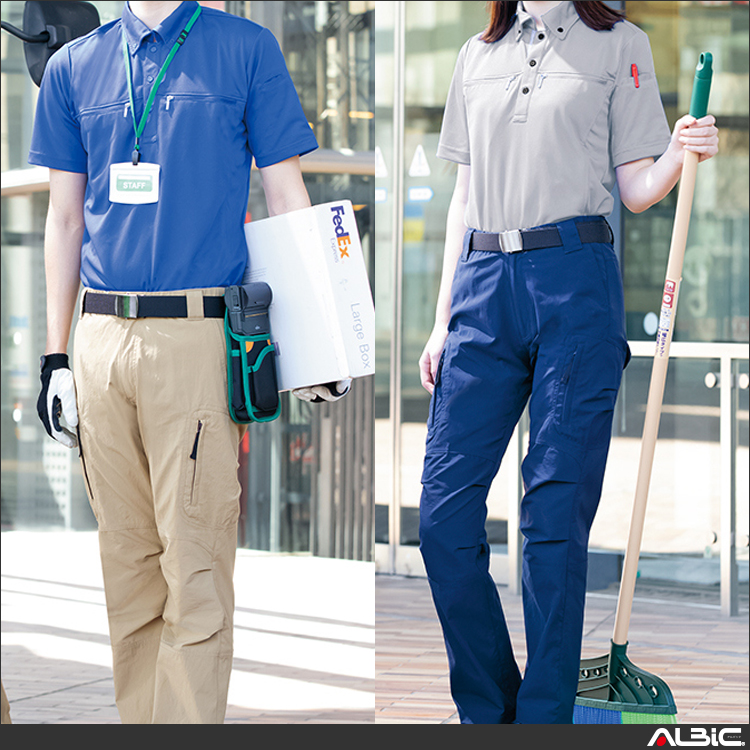 ボタンダウンダブルジップ半袖ポロシャツ_ポロシャツ・Tシャツ_【AZ10602-ait】 商品写真