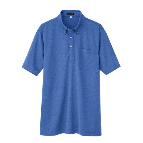 吸汗速乾半袖ボタンダウンポロシャツ_ポロシャツ・Tシャツ_【AZ10603-ait】 006.ブルー