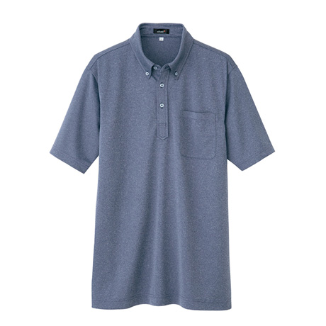 吸汗速乾半袖ボタンダウンポロシャツ_ポロシャツ・Tシャツ_【AZ10603-ait】 008.ネイビー