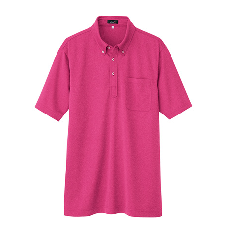 吸汗速乾半袖ボタンダウンポロシャツ_ポロシャツ・Tシャツ_【AZ10603-ait】 060.ピンク