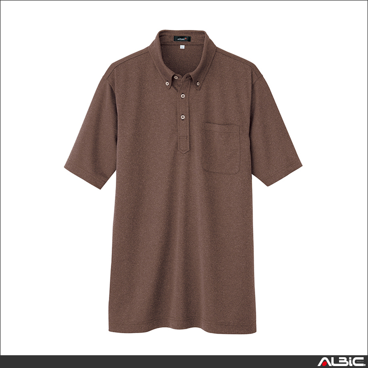 吸汗速乾半袖ボタンダウンポロシャツ_ポロシャツ・Tシャツ_【AZ10603-ait】 商品写真