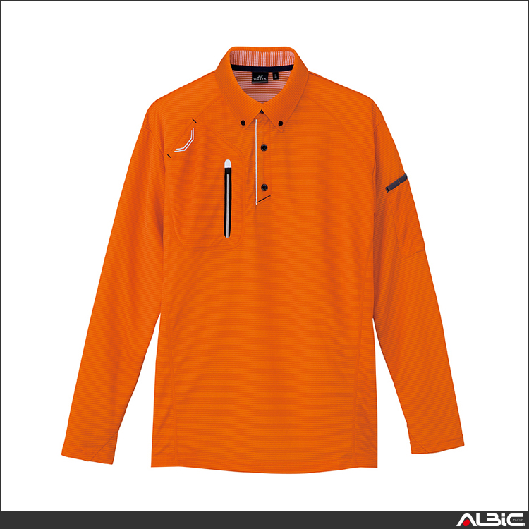 長袖ボタンダウンポロシャツ_ポロシャツ・Tシャツ_【AZ10604-ait】 商品写真