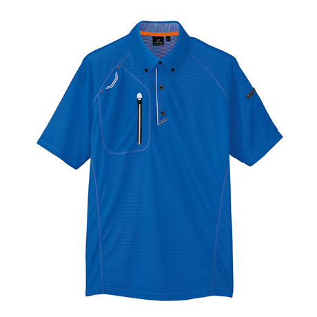 半袖ボタンダウンポロシャツ_ポロシャツ・Tシャツ_【AZ10605-ait】 006.ロイヤルブルー