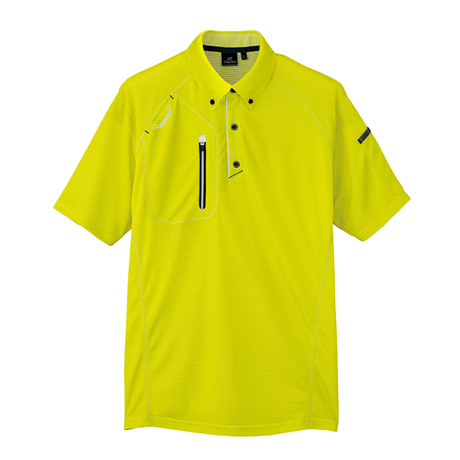 半袖ボタンダウンポロシャツ_ポロシャツ・Tシャツ_【AZ10605-ait】 016.ライム