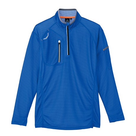 長袖ハーフZIPシャツ_ポロシャツ・Tシャツ_【AZ10606-ait】 006.ロイヤルブルー