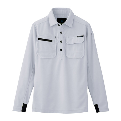 長袖ポロシャツ_ポロシャツ・Tシャツ_【AZ10608-ait】 003.シルバーグレー