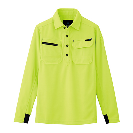 長袖ポロシャツ_ポロシャツ・Tシャツ_【AZ10608-ait】 016.ライム