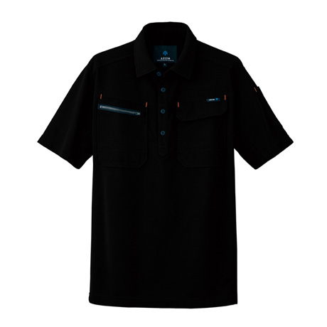 半袖ポロシャツ_ポロシャツ・Tシャツ_【AZ10609-ait】 010.ブラック