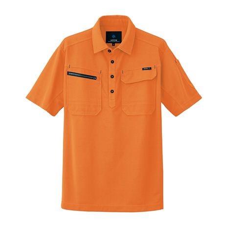 半袖ポロシャツ_ポロシャツ・Tシャツ_【AZ10609-ait】 163.オレンジ