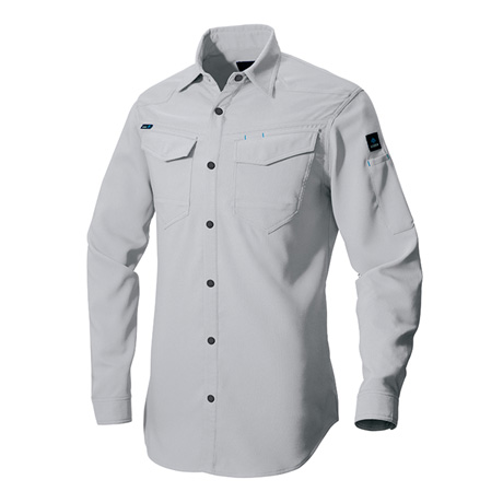 長袖シャツ_作業服_【AZ2935-ait】 003.シルバーグレー