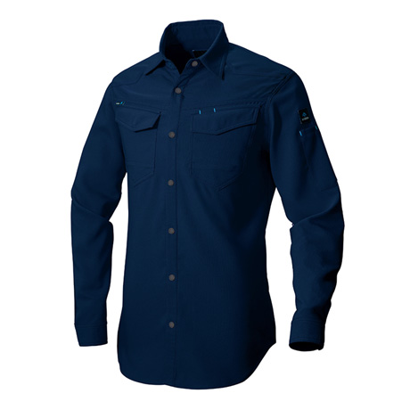 長袖シャツ_作業服_【AZ2935-ait】 008.ネイビー