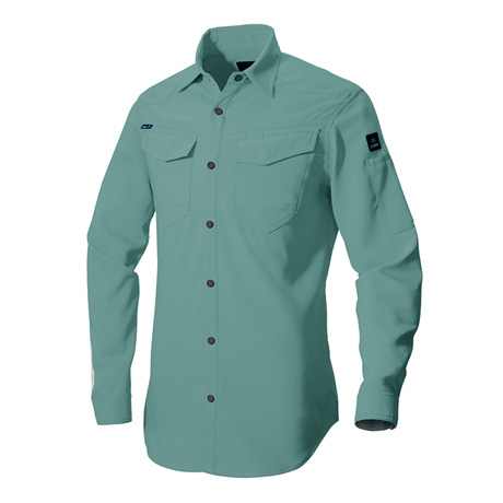 長袖シャツ_作業服_【AZ2935-ait】 027.ターコイズ