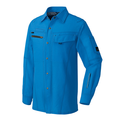 長袖シャツ_作業服_【AZ30435-ait】 016.ロイヤルブルー