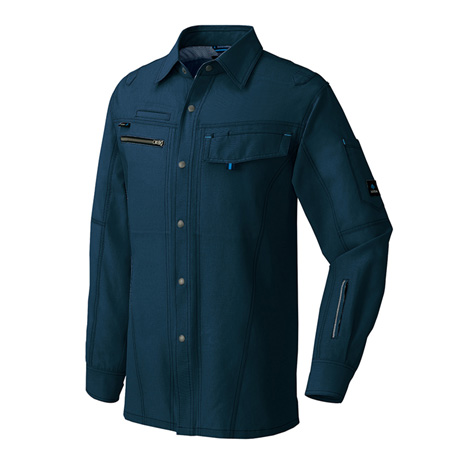 長袖シャツ_作業服_【AZ30435-ait】 018.ディープネイビー