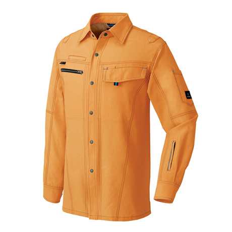 長袖シャツ_作業服_【AZ30435-ait】 063.オレンジ