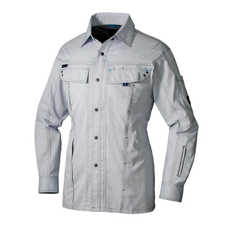 長袖シャツ_作業服_【AZ30535-ait】 003.シルバーグレー