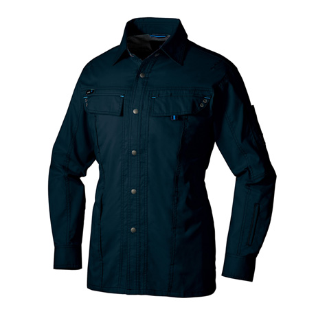 長袖シャツ_作業服_【AZ30535-ait】 018.ディープネイビー