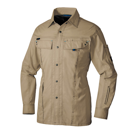 長袖シャツ_作業服_【AZ30535-ait】 025.カーキ