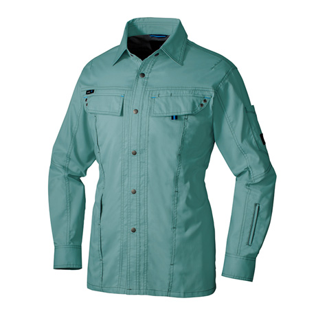長袖シャツ_作業服_【AZ30535-ait】 027.ターコイズ