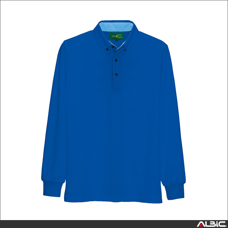 静電長袖ボタンダウンポロシャツ_ポロシャツ・Tシャツ_【AZ50012-ait】 商品写真