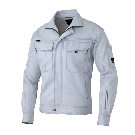 長袖ストレッチブルゾン_作業服_【AZ60301-ait】 003.シルバーグレー