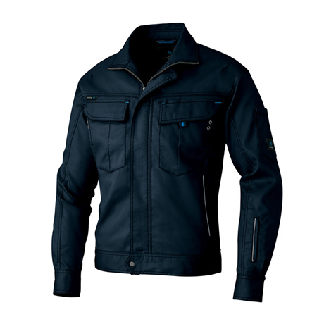 長袖ストレッチブルゾン_作業服_【AZ60301-ait】 018.ディープネイビー