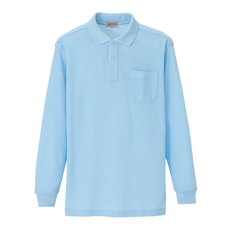 長袖ポロシャツ_ポロシャツ・Tシャツ_【AZ7614-ait】 007.サックス