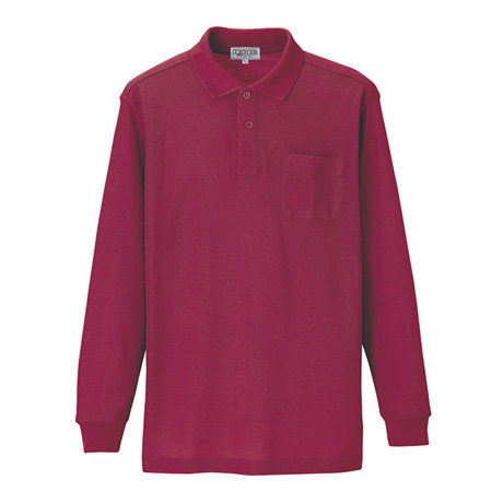 長袖ポロシャツ_ポロシャツ・Tシャツ_【AZ7614-ait】 013.ワイン