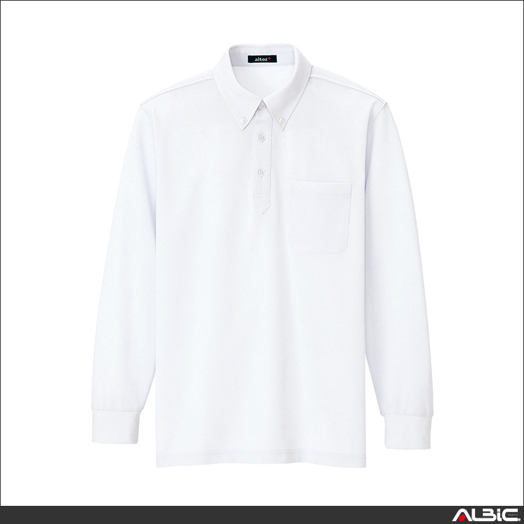 長袖ボタンダウンポロシャツ_ポロシャツ・Tシャツ_【AZ7616-ait】 商品写真
