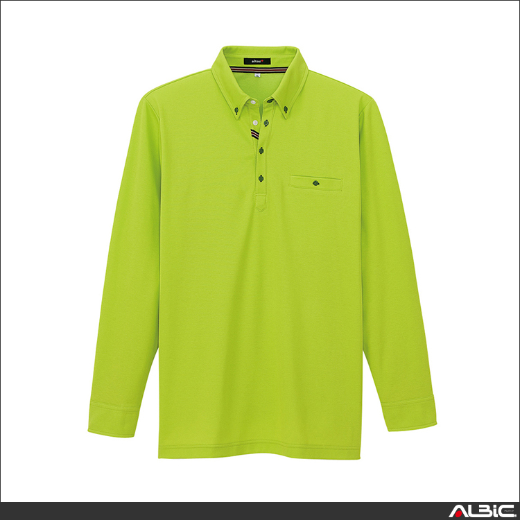 部屋干しボタンダウン長袖ポロシャツ_ポロシャツ・Tシャツ_【AZ7665-ait】 商品写真