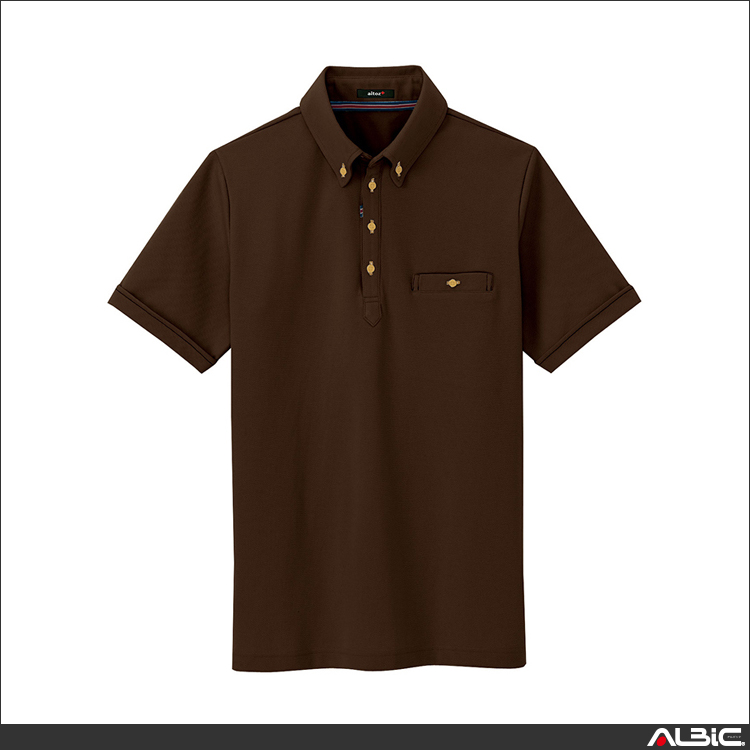 部屋干しボタンダウン半袖ポロシャツ_ポロシャツ・Tシャツ_【AZ7667-ait】 商品写真