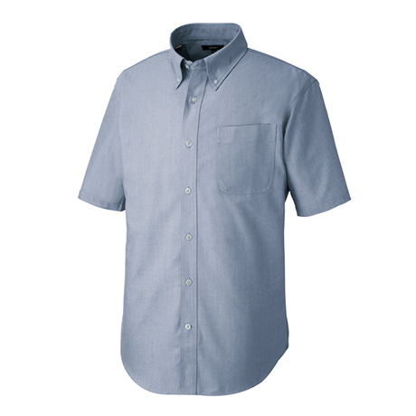 半袖オックスボタンダウンシャツ_クールビズ_【AZ7823-ait】 008.ネイビー